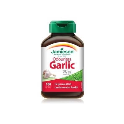 Jamieson Odourless Garlic 500mg 100 Softgels