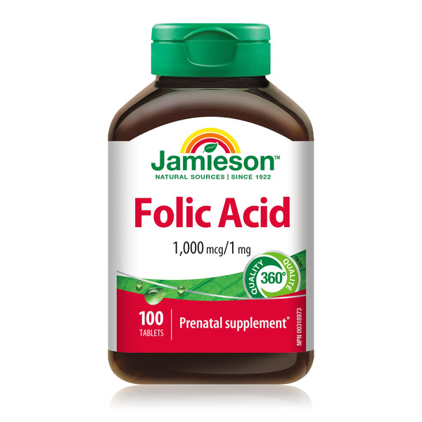 Jamieson Folic Acid 1000mcg 100'S