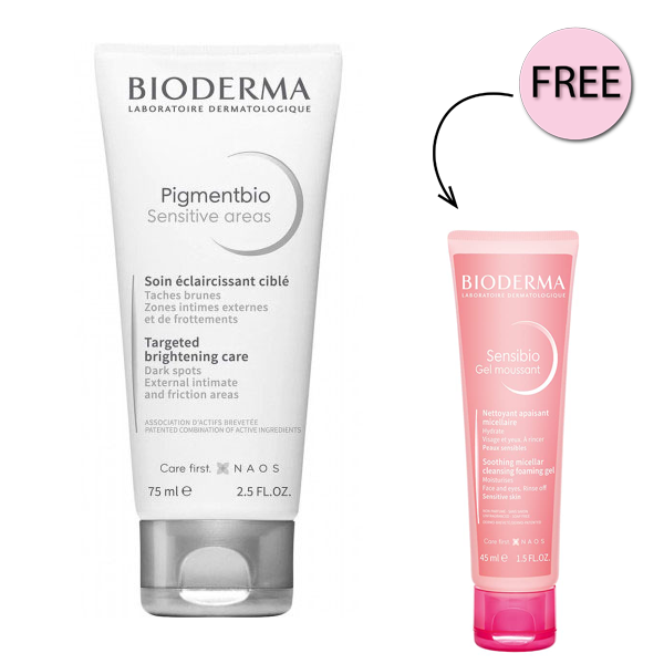 Bioderma Pigmentbio Sensitive Areas 75ml + Free Sensibio Gel 45ml