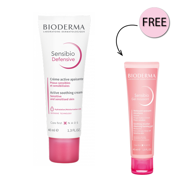 Bioderma Sensibio Defensive Cream 40ml  + Free Sensibio Gel 45ml