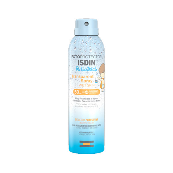 Isdin Fotoprotector Pediatrics Transparent Spray Wet Skin For Kids Spf50 250ml