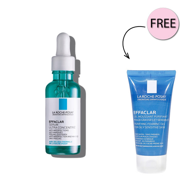 La Roche-Posay Effaclar Acne Serum with Salicylic Acid and Niacinamide for Oily and Acne Prone Skin 30ml + Free Effaclar 15ml