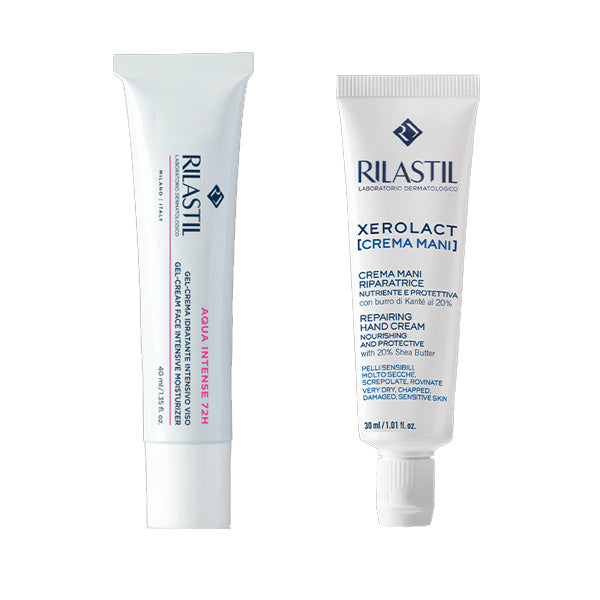 Rilastil Aqua Intense 72H + Rilastil Xerolact Repairing Hand Cream Package